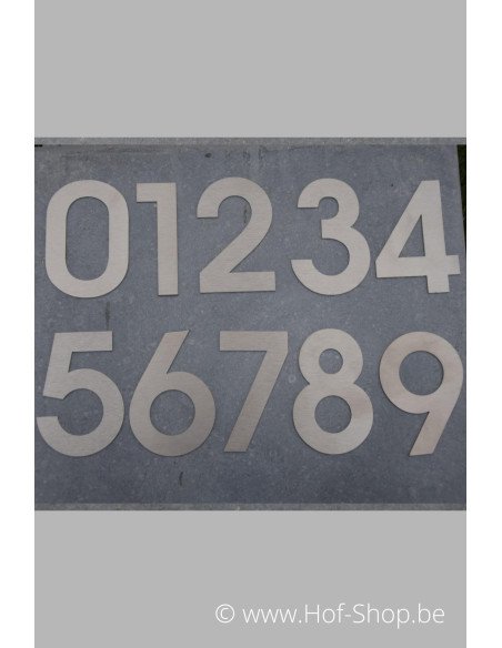 Nummer 3 - inox 8 cm hoog