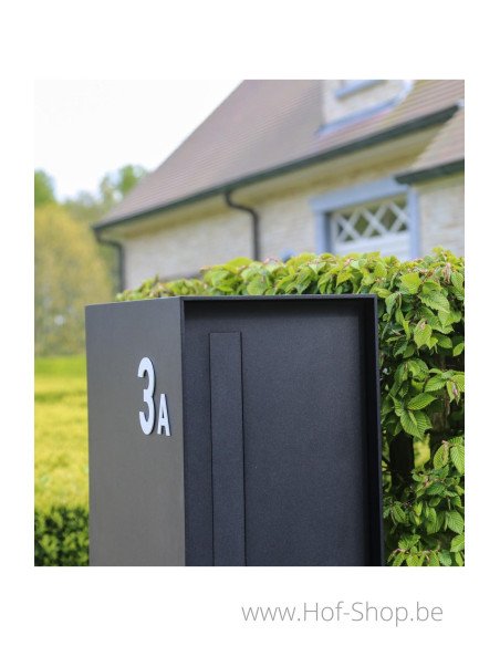 Lettre C - blanc aluminium 5 cm de haute (Numéro de maison Albo)