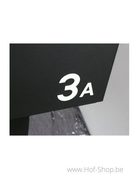 Lettre C - blanc aluminium 5 cm de haute (Numéro de maison Albo)