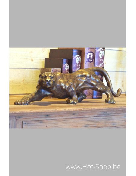 Jaguar - statue en bronze (AN0215BRW-BS)