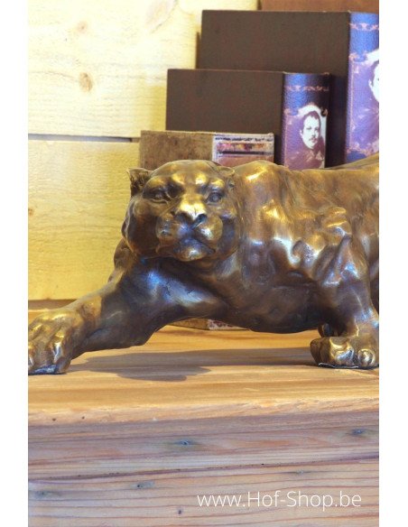 Jaguar - statue en bronze (AN0215BRW-BS)