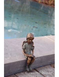 Fille lisante - statue en bronze (AN1499BRW-V)