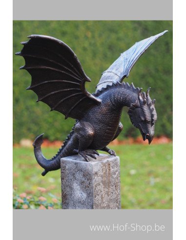 Fontaine dragon (sans roche) - statue en bronze (B679-1)