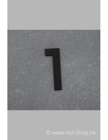 Nummer 1 - zwart inox 5 cm hoog