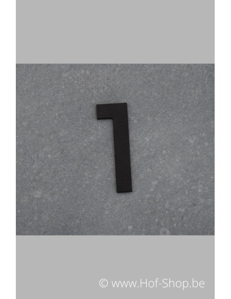 Nummer 1 - zwart inox 5 cm hoog
