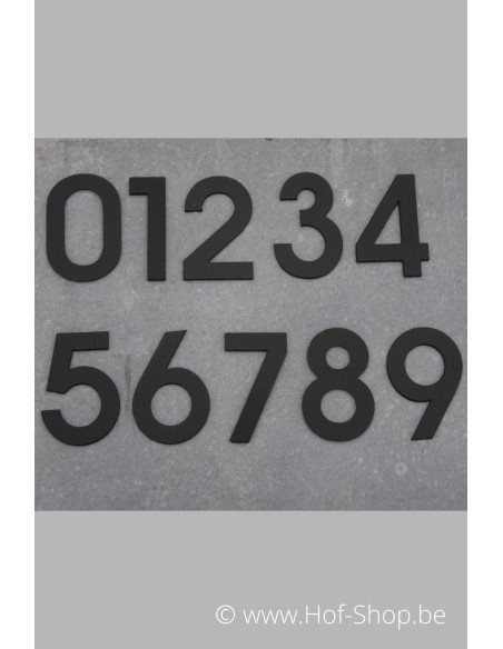 Nummer 1 - zwart inox 5 cm hoog