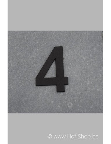 Nummer 4 - zwart inox 5 cm hoog