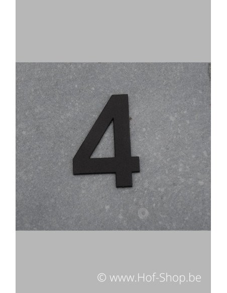 Nummer 4 - zwart inox 5 cm hoog