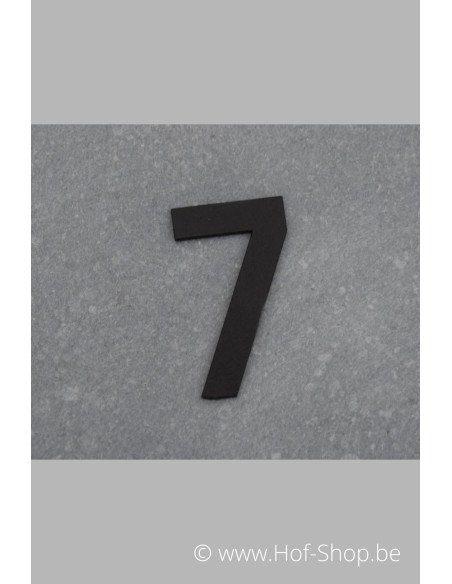 Nummer 7 - zwart inox 5 cm hoog