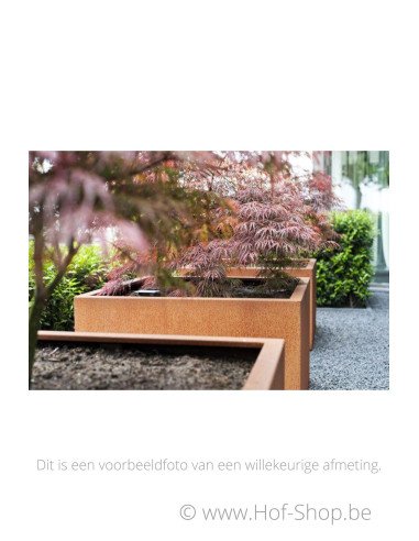 Carrez 200 x 100 x 60 cm - Jardinière Adezz en acier Corten