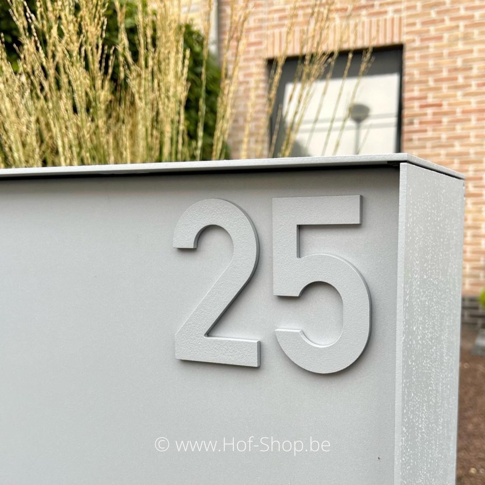 Huisnummer extra dik RAL 9006